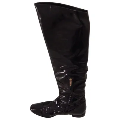 Pre-owned Sergio Rossi Boots In Black