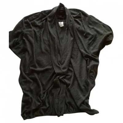 Pre-owned Lanvin Maglia Grigia Con Elastico In Anthracite