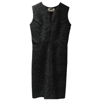 Pre-owned Jil Sander Sleveless  Woll Dress In Black