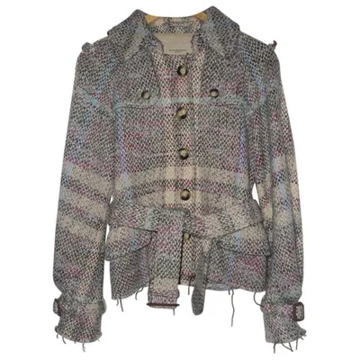 Pre-owned Burberry Multicolour Wool Biker Jacket