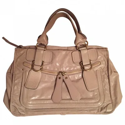 Pre-owned Chloé Leather Handbag In Beige