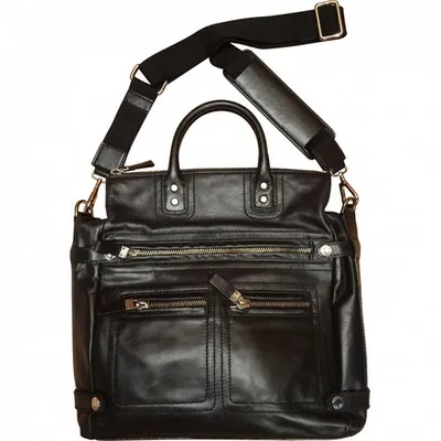 Pre-owned Pollini Leather Crossbody Bag In Black