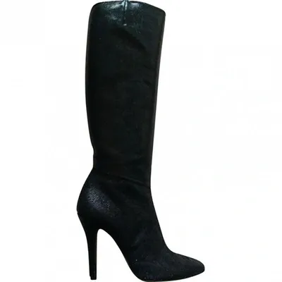 Pre-owned Maison Margiela Black Leather Boots