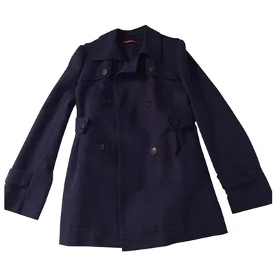 Pre-owned Comptoir Des Cotonniers Coat In Navy