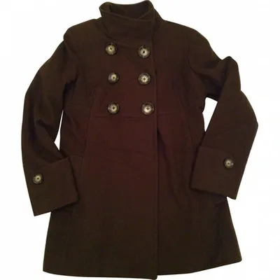 Pre-owned Michael Kors Wool Coat In Khaki