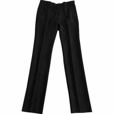 Pre-owned Roberto Cavalli Pantalone  Di Lana Classico Misura 44 In Black