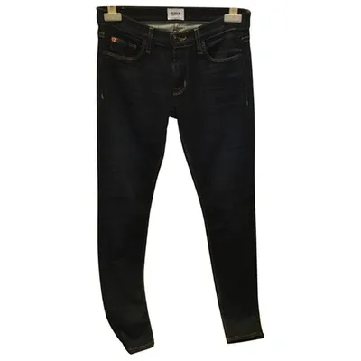 Pre-owned Hudson Slim Jeans In Navy