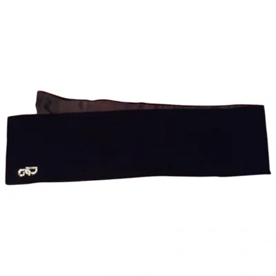 Pre-owned Dolce & Gabbana Velvet Stole In Black