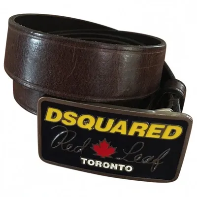 Pre-owned Dsquared2 Leather Belt In Brown