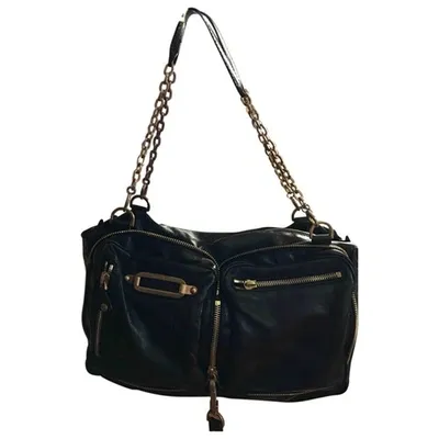 Pre-owned Jimmy Choo Leather Handbag In Black