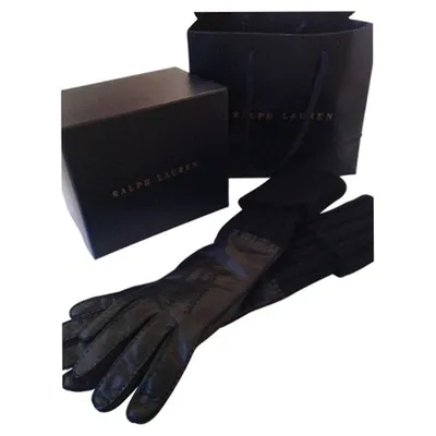 Pre-owned Polo Ralph Lauren Black Gloves