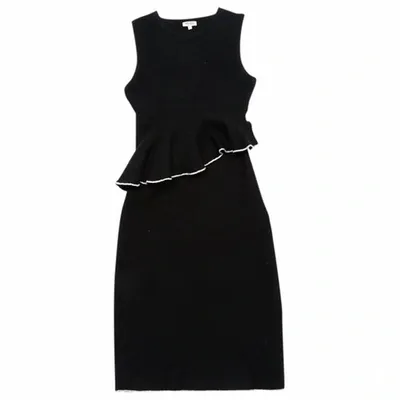 Pre-owned Kenzo Mid-length Wool Dress In Black