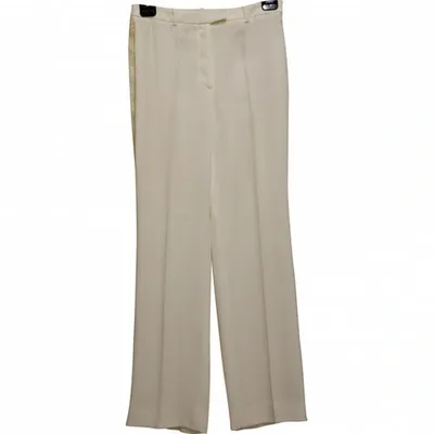 Pre-owned Versace Trousers In Beige