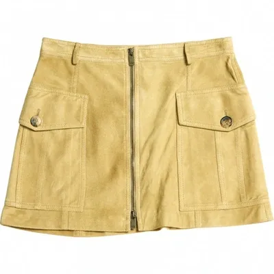 Pre-owned Michael Kors Mini Skirt In Beige