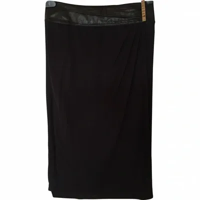 Pre-owned Gucci Silk Mid-length Skirt In Black