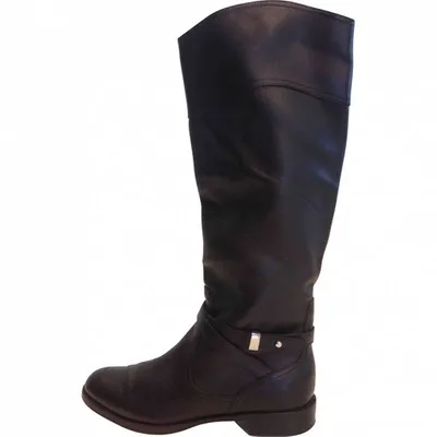 Pre-owned Gianvito Rossi Leather Riding Boots In Black