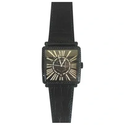 Pre-owned Franck Muller Black Steel Watch