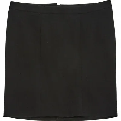 Pre-owned Giorgio Armani Wool Mini Skirt In Black