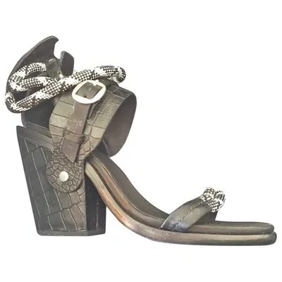 Pre-owned Rag & Bone Leather Sandals In Black