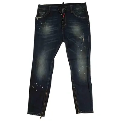 Pre-owned Dsquared2 Blue Cotton Jeans