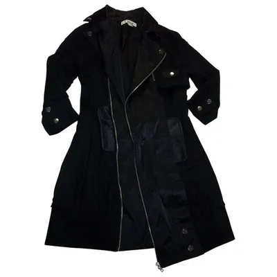 Pre-owned Chloé Wool Coat In Black