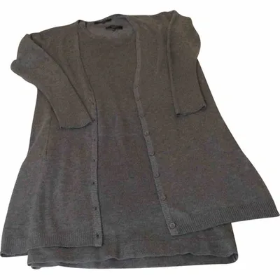 Pre-owned Max Mara Wool Mid-length Dress In Grey