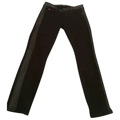 Pre-owned Hudson Slim Jeans In Black