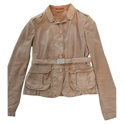 Pre-owned Prada Beige Cotton Jacket