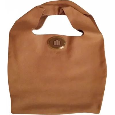 Pre-owned Marni Leather Hand Bag In Beige