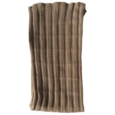 Pre-owned Moncler Wool Scarf In Beige