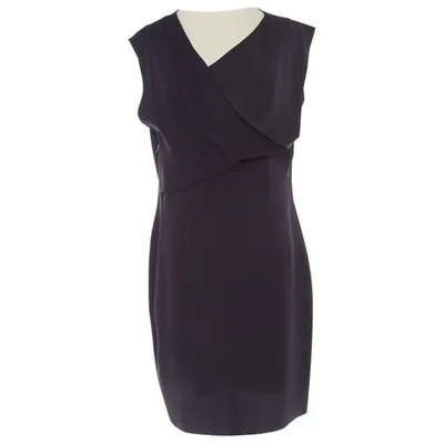 Pre-owned Lanvin Silk Mid-length Dress In Purple