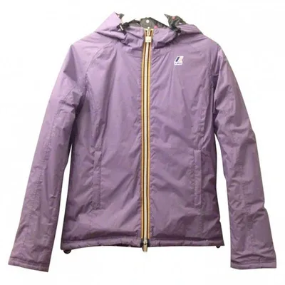 Pre-owned K-way Biker Jacket In Purple