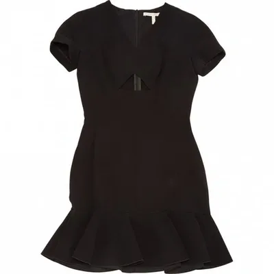 Pre-owned Victoria Beckham Silk Mini Dress In Black