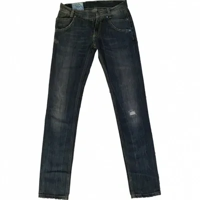 Pre-owned Dondup Straight Jeans In Blue