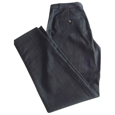 Pre-owned Dolce & Gabbana Wool Straight Pants In Anthracite