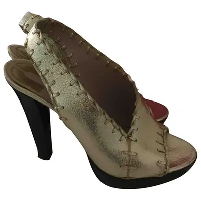 Pre-owned Emanuel Ungaro Leather Sandal In Metallic