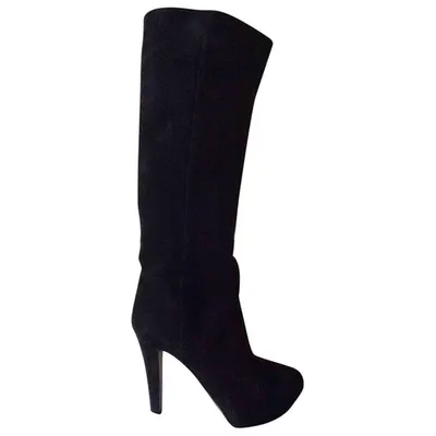 Pre-owned Sergio Rossi Boots In Black