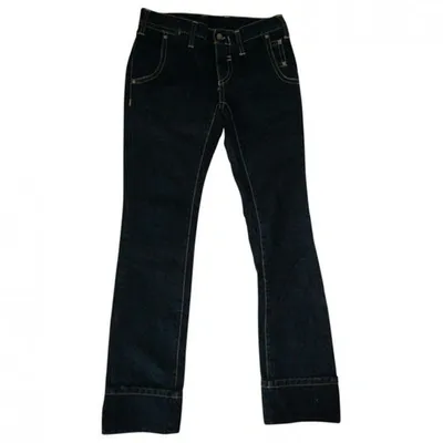 Pre-owned Neil Barrett Straight Pants In Navy