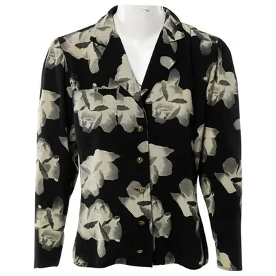 Pre-owned Emanuel Ungaro Silk Blouse In Black