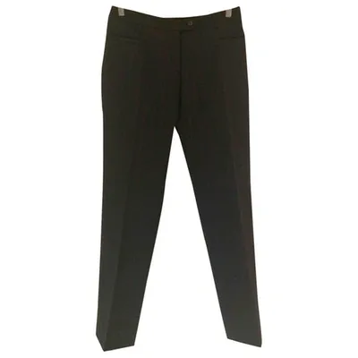 Pre-owned Dolce & Gabbana Wool Straight Pants In Grey