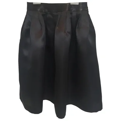 Pre-owned Gucci Black Silk Skirt