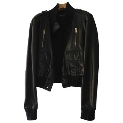 Pre-owned Gucci Leather Jacket In Black