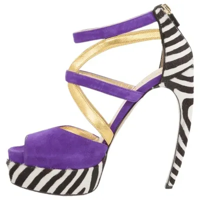 Pre-owned Walter Steiger Heels In Purple