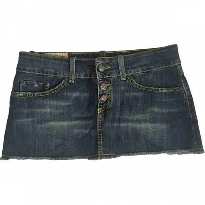 Pre-owned Dondup Mini Skirt In Blue