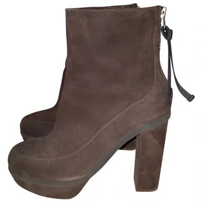 Pre-owned Marni Ankle Boots In Brown