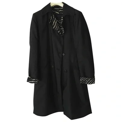 Pre-owned Ermanno Scervino Trench Coat In Black