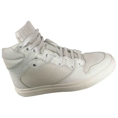 Pre-owned Balenciaga Leather Trainers In White