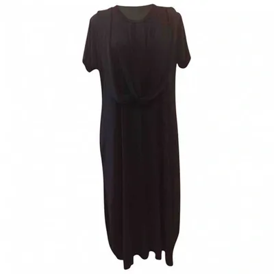 Pre-owned Saint Laurent Maxi Dress In Black