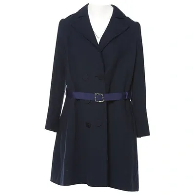 Pre-owned Lanvin Wool Coat In Blue