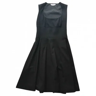 Pre-owned Givenchy Wool Mid-length Dress In Black